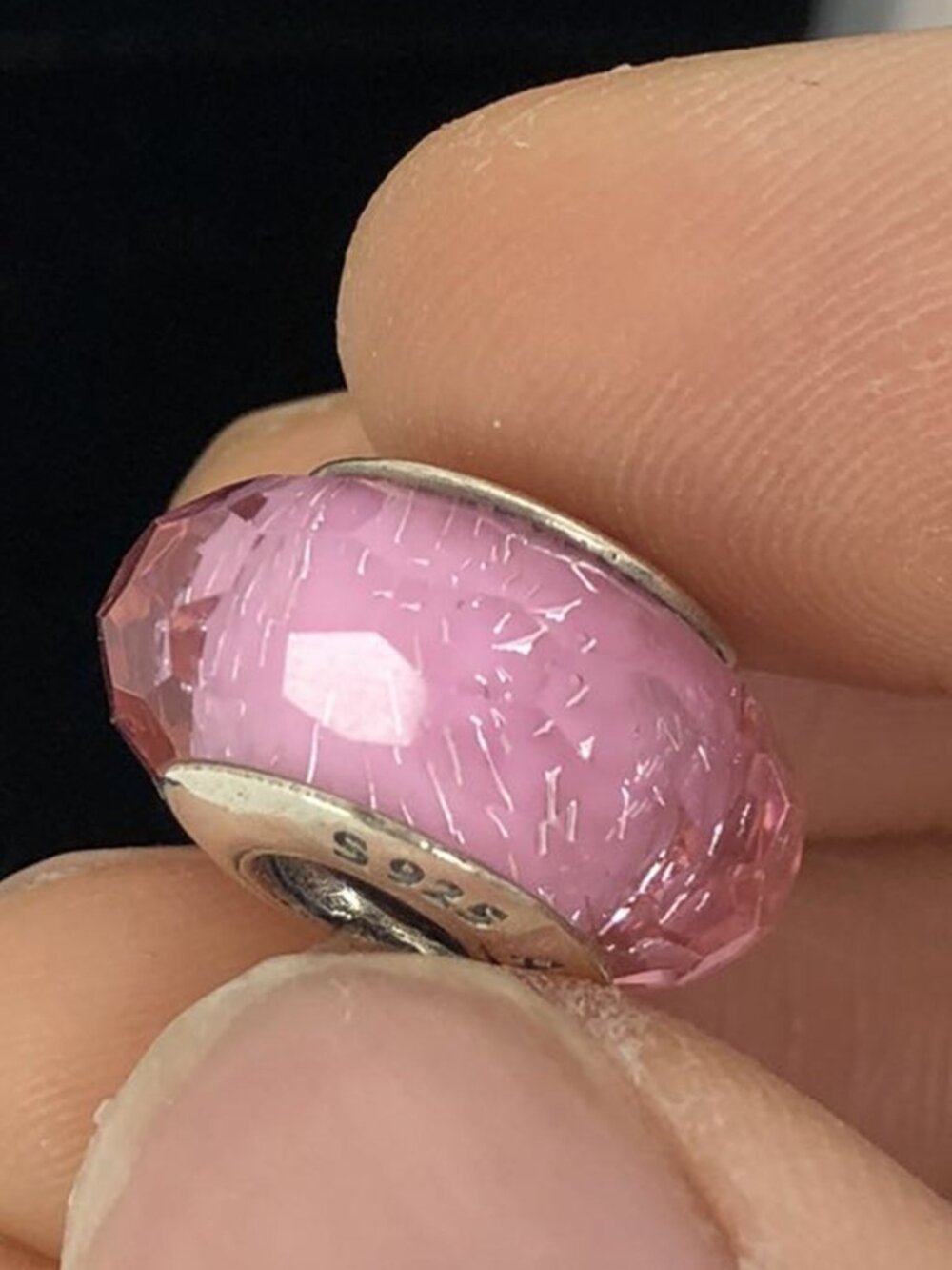 👍👍Pandora Murano Glass Bead Charm Fascinating Pink bead charm